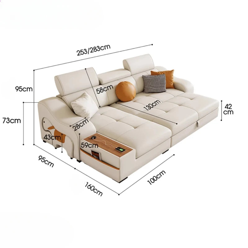 Europe Modern White Sofa Chair - Cute Reclining Loveseat