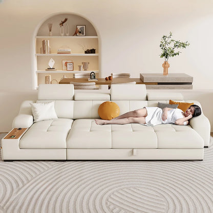 Europe Modern White Sofa Chair - Cute Reclining Loveseat