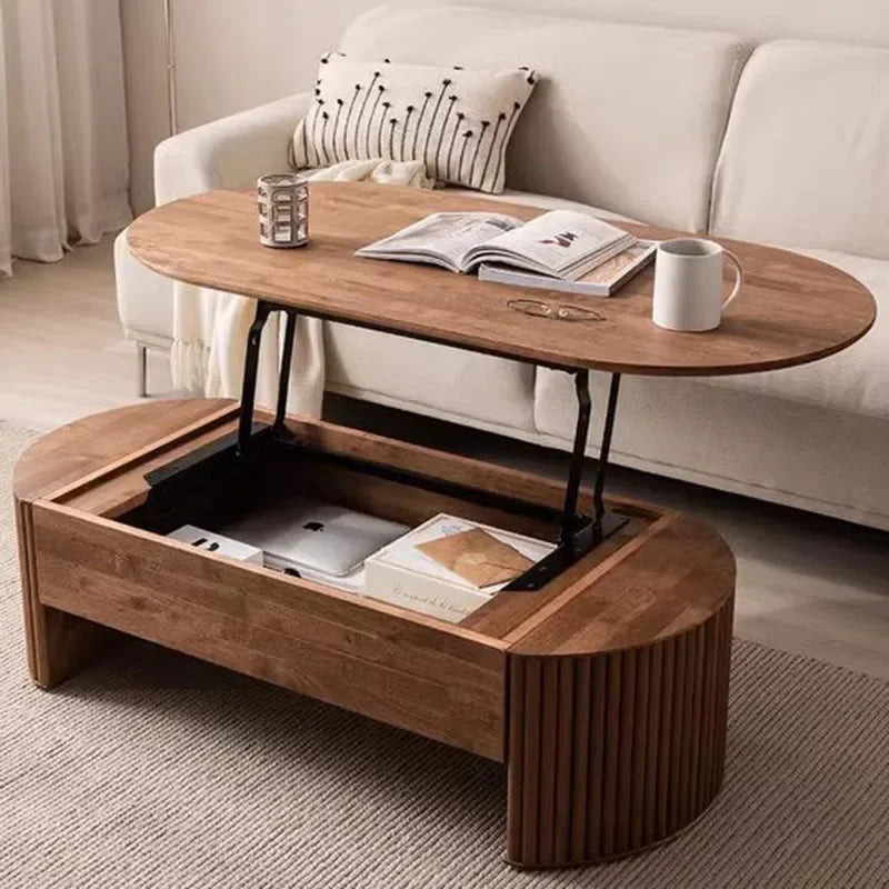 Storage Coffee Table: Modern Organizer, Mobile, Minimalist Living Room Furniture