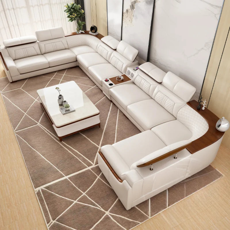 Fancy Modern Lazy Reclining Sectional Couch, Italian Canape