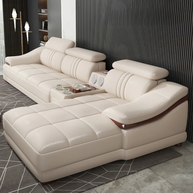 Modern Luxury Sofas: Fancy Nordic Designer, Reclining Corner Lounge