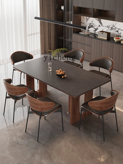 ZF Retro Solid Wood Dining Table: Modern, Luxury, Compact