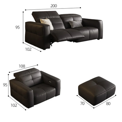 Electric Black Living Room Sofa - Modern Smart & Multifunctional