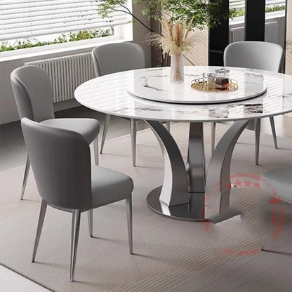 Nordic Luxury Dining Table: Mobile Round Console, Coffee Table, Restaurant Kitchen Furniture