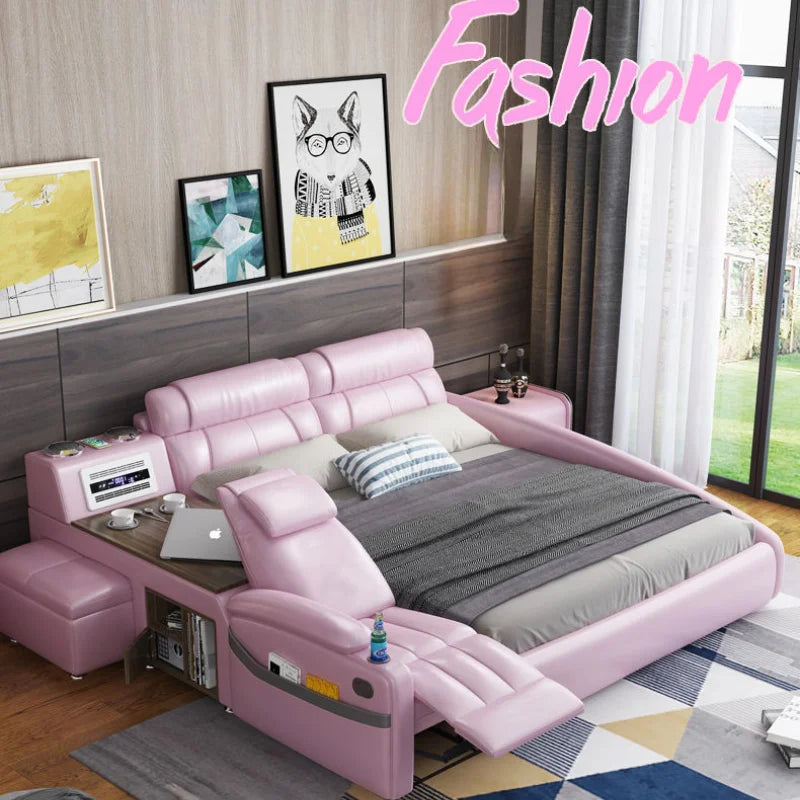 Nordic Modern Queen Bed - Simple Luxury with Multifunctional Design