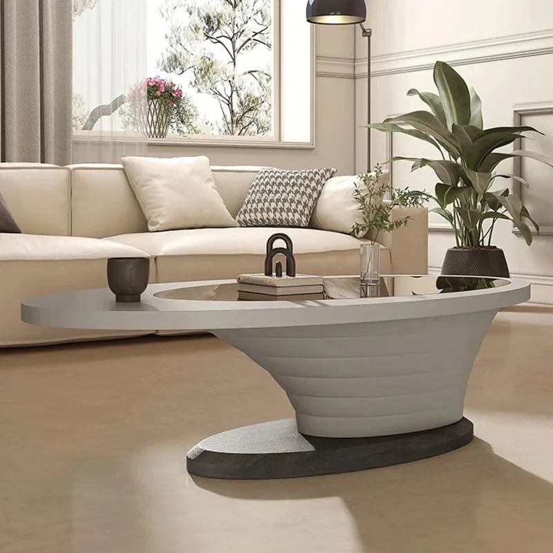 Glam Oval Coffee Tables: Luxury, Modern Minimalist, Nordic Design, Living Room Furniture