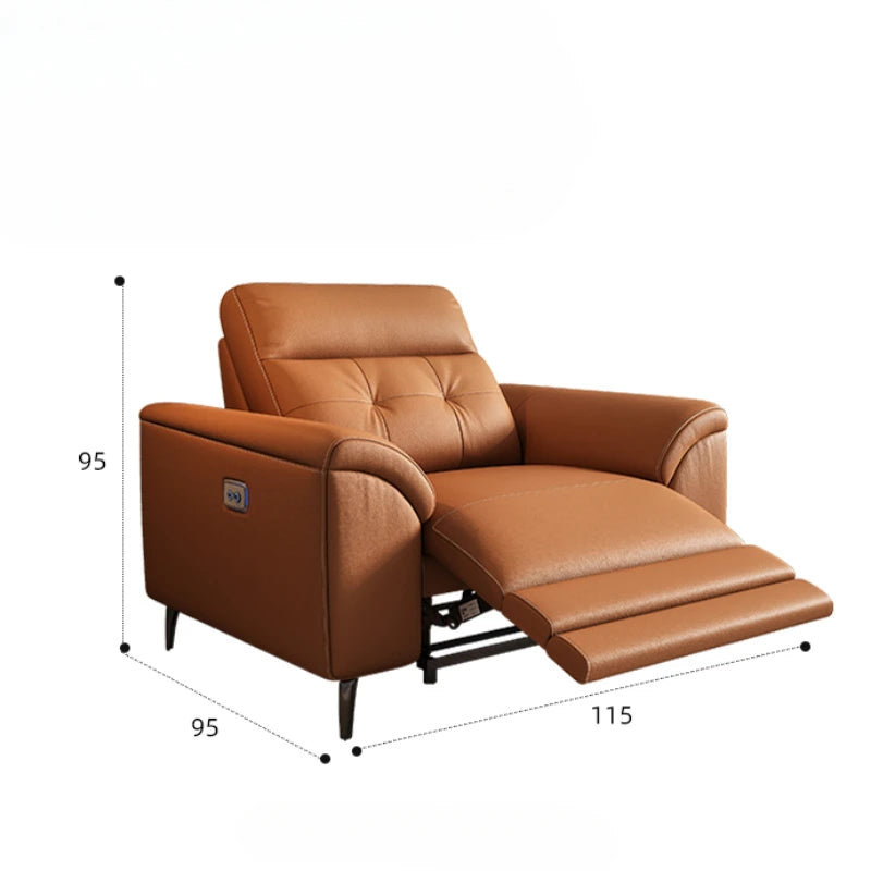 Electric Designer Sofa Chair - Functional Reclining Leather Lounge