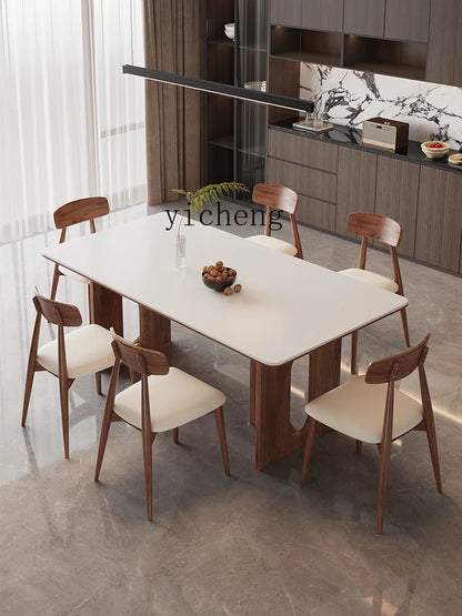 ZF Retro Solid Wood Dining Table: Modern, Luxury, Compact