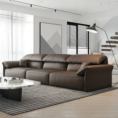 Electric Sofa Convertible for Cinema Living Room - Genuine Leather