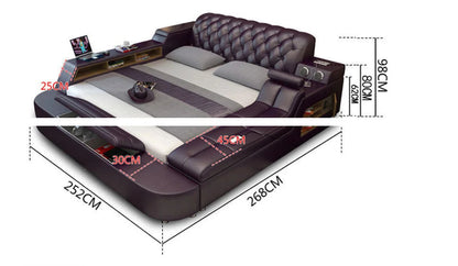Modern design smart bed with dressing table multi functional bed king size bed frame smart bedroom furniture home furniture