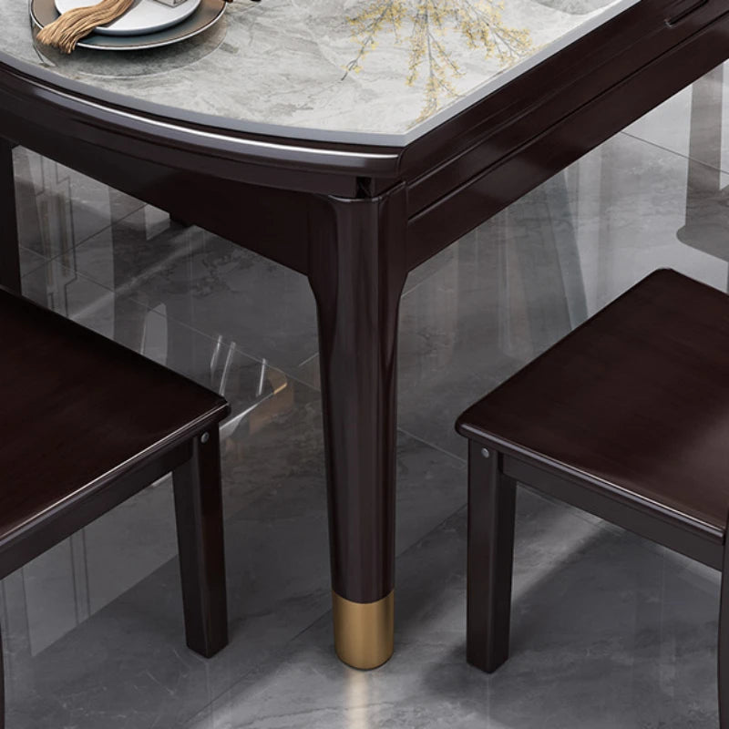 Waterproof Wooden Dining Table: Modern Rectangular, Non-Slip, Extendable, Restaurant Design