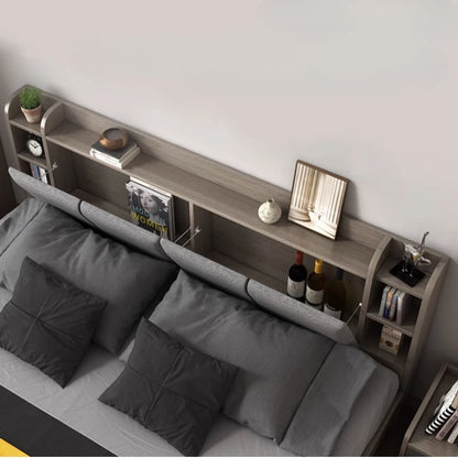 Nordic Modern Double Bed - Simple Storage, Small Apartment