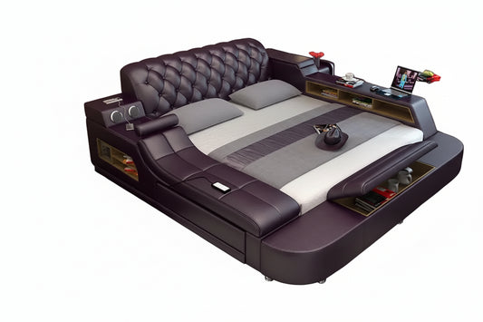 Modern design smart bed with dressing table multi functional bed king size bed frame smart bedroom furniture home furniture