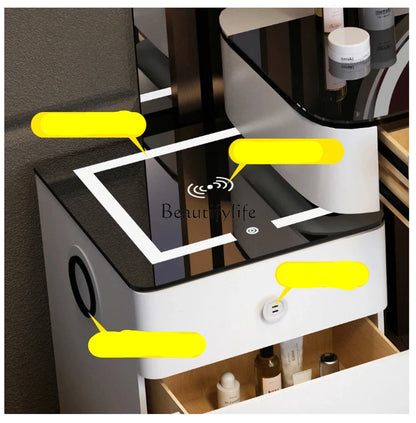 Advanced Intelligent Dressing Table: Wireless Charging, Modern, Light Luxury, Multi-Function