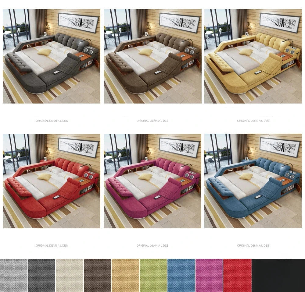 Foshan Eco-Friendly Massage Multifunctional Tatami Fabric Bed