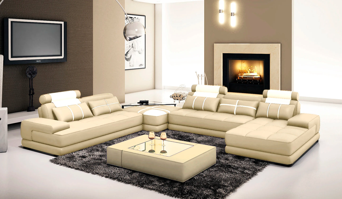 Luxury Leather Recliner Sofa Set for Modern Home Living
