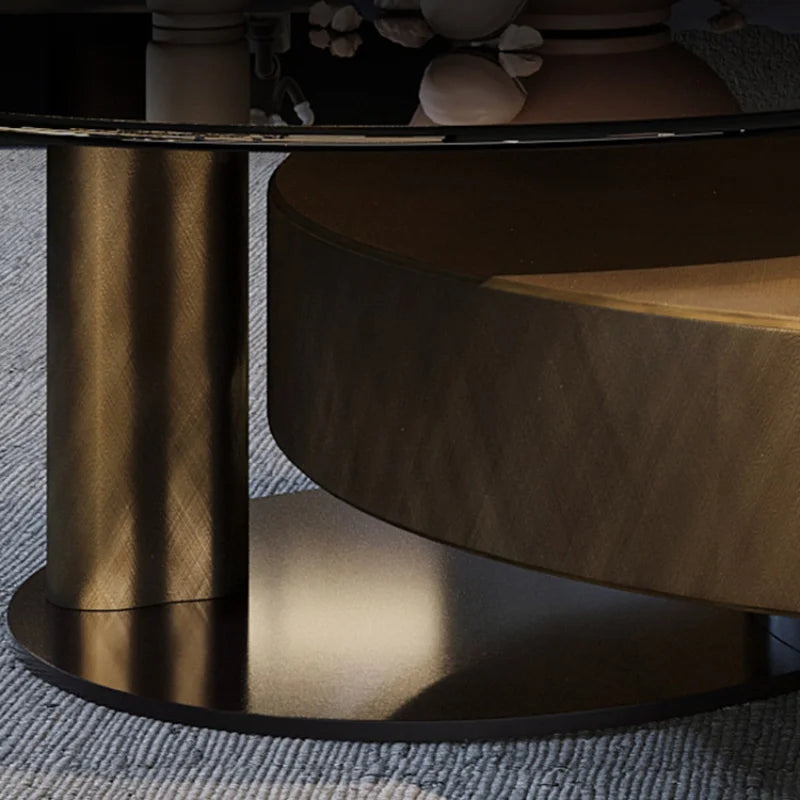 Combination Round Coffee Tables: Modern Glass, Living Room Design, Luxury, Nordic Furniture