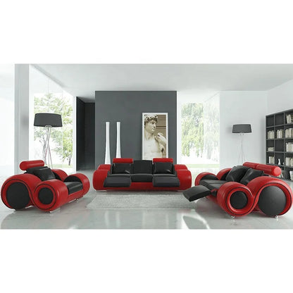 Modern Luxury Italian Leather Recliner Sofa Set for Living Rooms