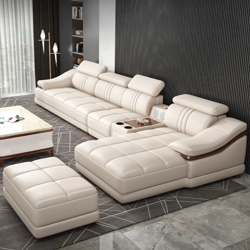 Modern Luxury Sofas: Fancy Nordic Designer, Reclining Corner Lounge