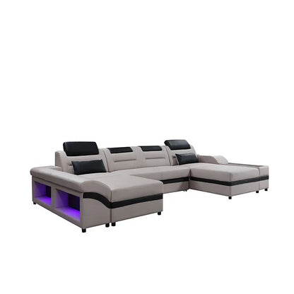 Modern Luxury Leather Recliner Sofa Set for Living Room Furniture