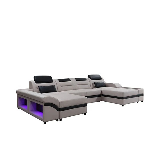 Modern Luxury Leather Recliner Sofa Set for Living Room Furniture