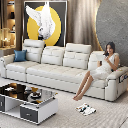 Genuine Leather Sofa - Storage, Reclining, Corner Lounge Design