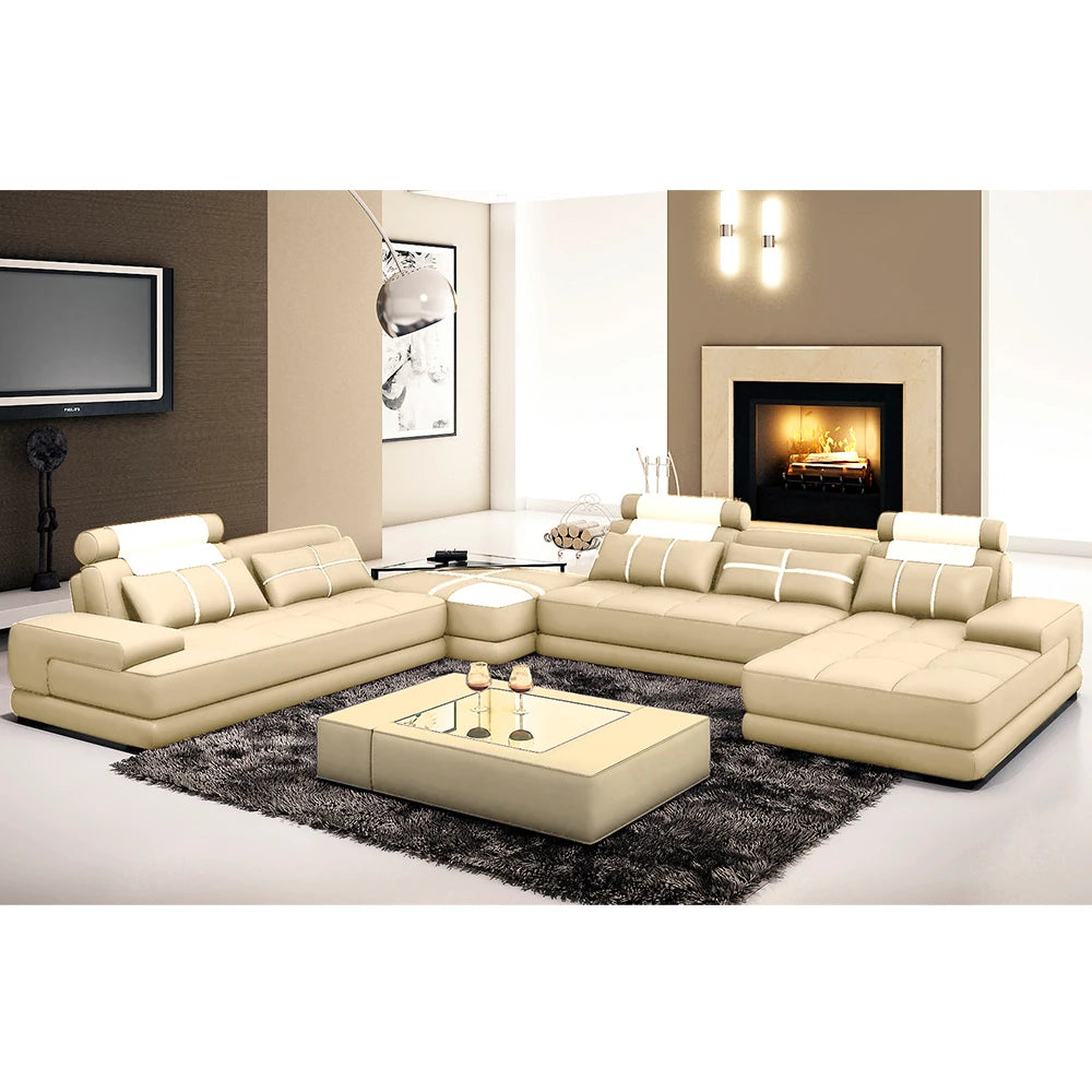 Luxury Leather Recliner Sofa Set for Modern Home Living
