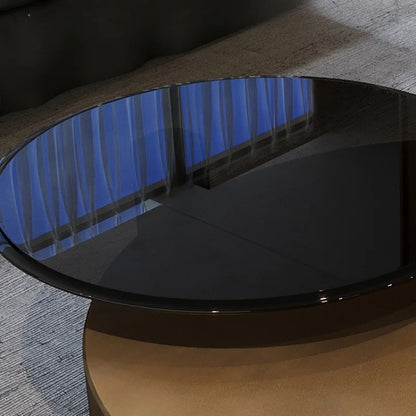 Combination Round Coffee Tables: Modern Glass, Living Room Design, Luxury, Nordic Furniture