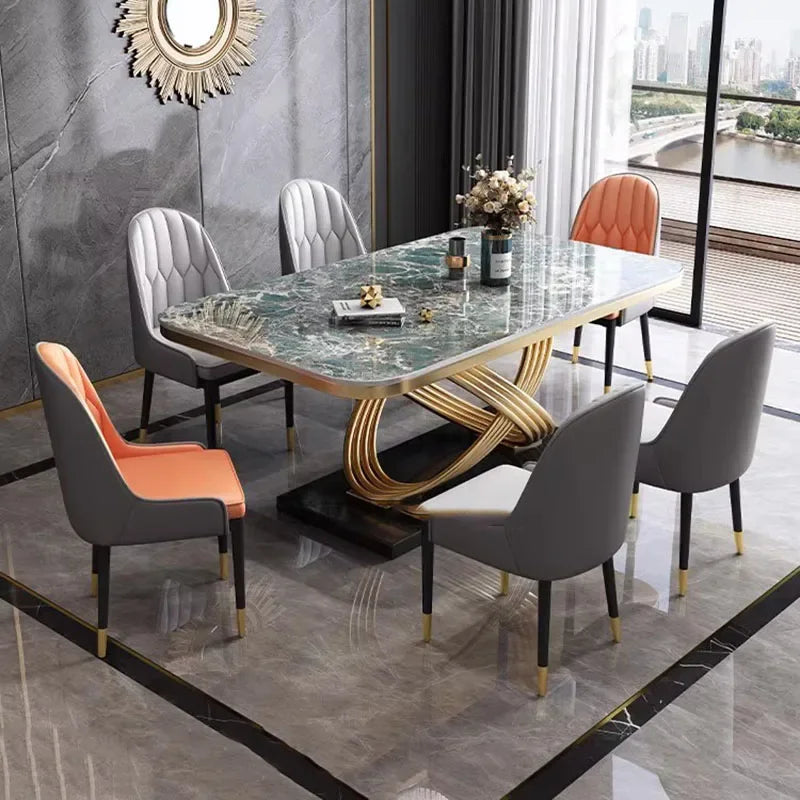 Nordic Design Dining Table: Modern, Waterproof, White, Luxury, Space-Saving