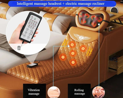 Multifunctional Smart Bed | Tech Smart, Massage, Leather Cama