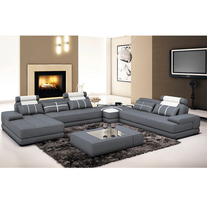 Luxury Leather Recliner Sofa Set for Modern Home Living