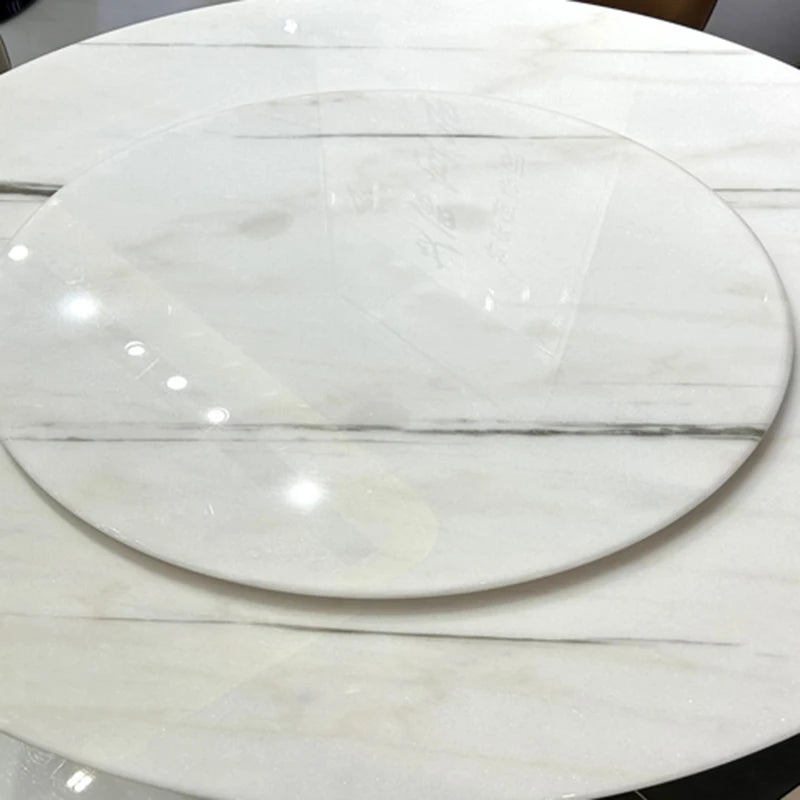 Round Mobile Dining Table: Marble, Nordic Design, Luxury Furniture