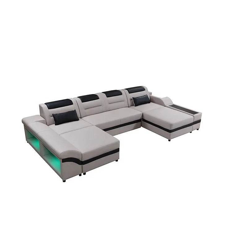 Modern Luxury Leather Recliner Sofa Set for Living Room Furniture