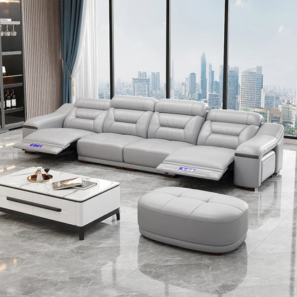 Unique Genuine Leather Reclining Sofa - Modern Designer Lounge