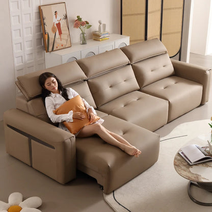 Genuine Leather Living Room Sofas - Electric Reclining