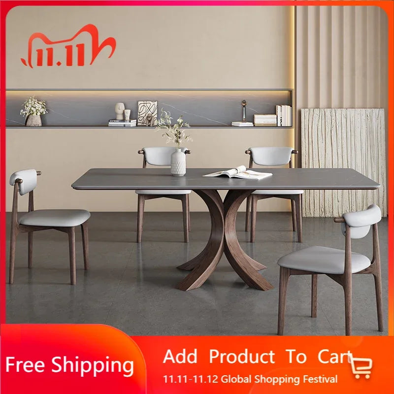 Center Luxury Dining Table: Nordic Design, Kitchen, Living Room, Office Furniture