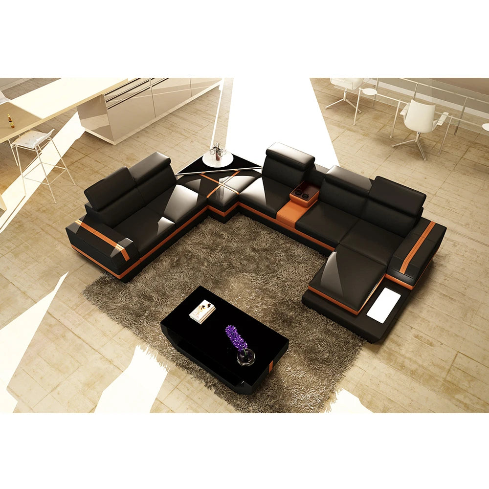 Italian Soft Bubble Couch Leather Sofa for Office