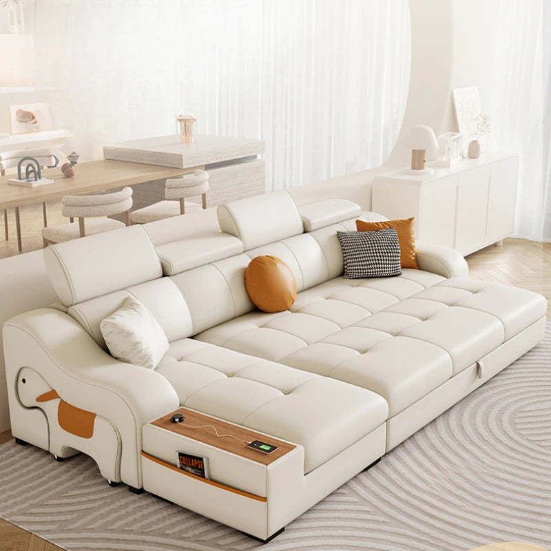 Europe Modern White Sofa Chair - Cute Reclining Loveseat