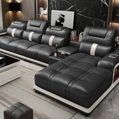 Luxury Nordic Sofa: Designer Corner Sectional, Reclining Lounge Furniture