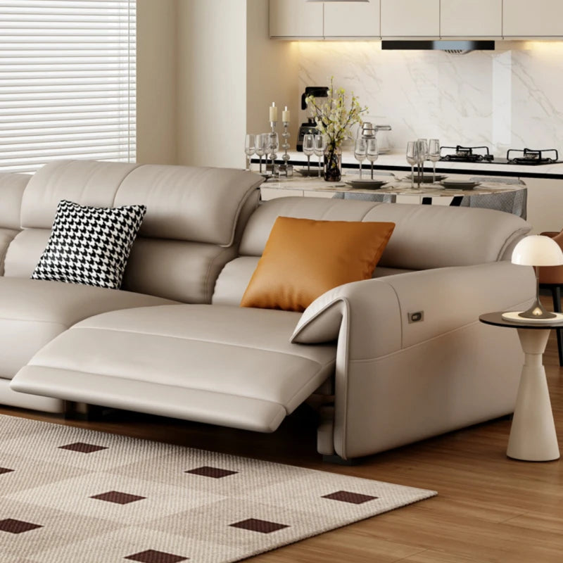 Modern Unique Recliner Sofa Chair - White Lazy Floor Lounge