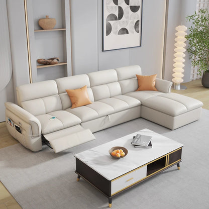 First-Class Electric Leather Sofa Bed - Multifunctional 3-4 Seater