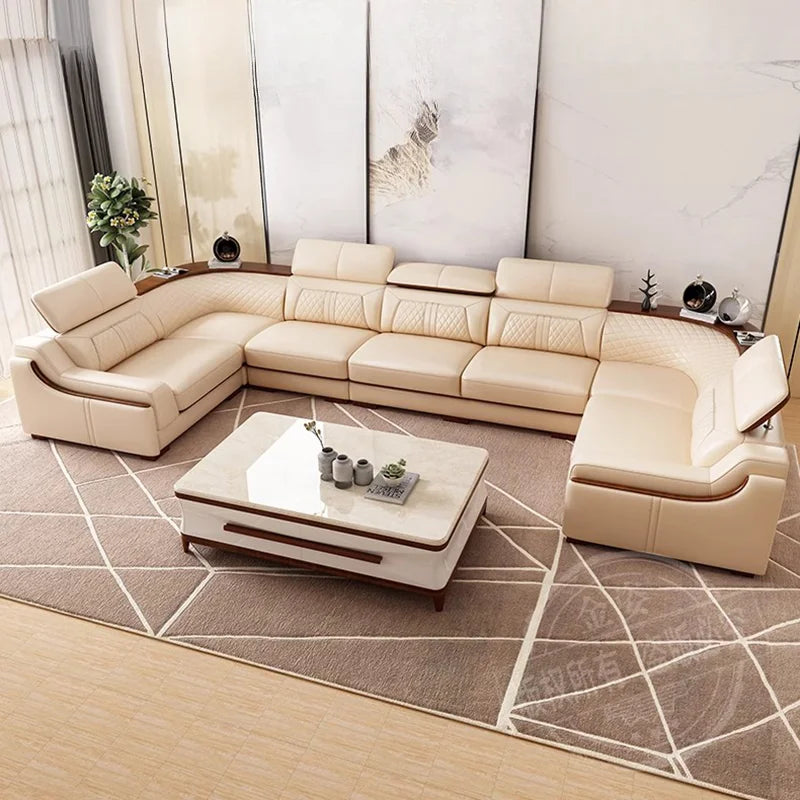 Fancy Modern Lazy Reclining Sectional Couch, Italian Canape