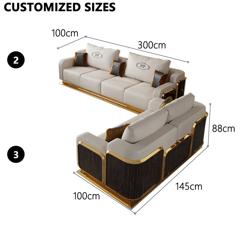 Complete Living Room Set: Sofa, Coffee Table, Side Tables, TV Table