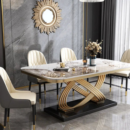 Nordic Design Dining Table: Modern, Waterproof, White, Luxury, Space-Saving