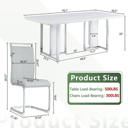 Counter Height Dining Table Set for 8: 9-Piece Set for Kitchen and Living Room