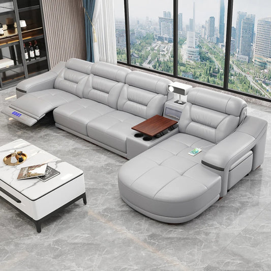 Unique Genuine Leather Reclining Sofa - Modern Designer Lounge