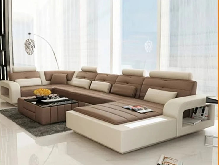 Modern Luxury Leather Sofa Set for Apartment Living (50–65 Characters)