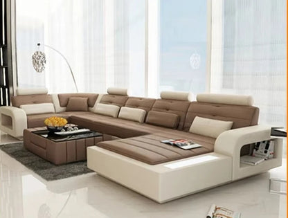Modern Luxury Leather Sofa Set for Apartment Living (50–65 Characters)
