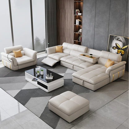 New Arrival Designer Leather Reclining Sofa - Italian Sectional