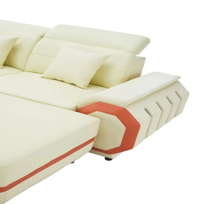 Modern Genuine Leather Office Sofa Set – Luxury Living Room Furniture